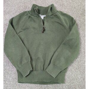 Crewcuts JCrew Boys Pullover Sweater Small 6-7 Cotton Sage Green Preppy 1/4 zip